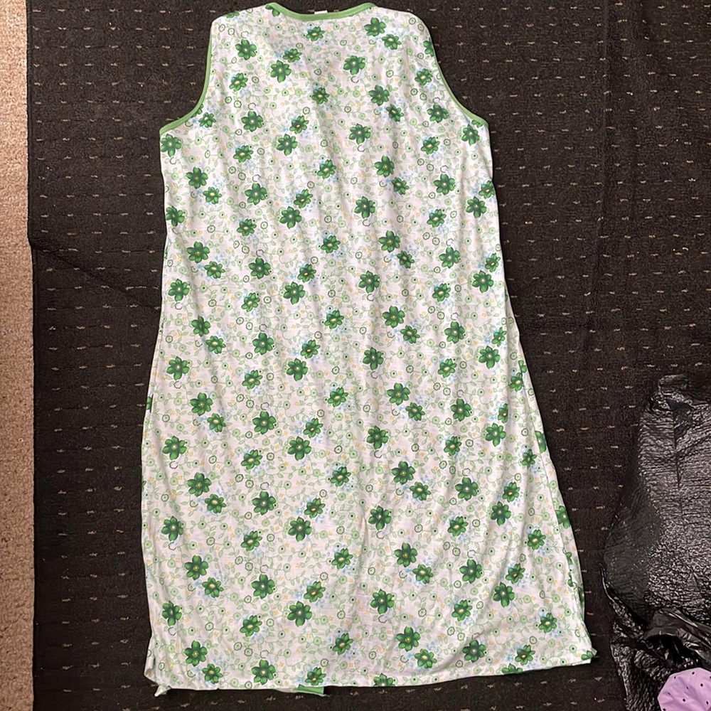 Green floral house dress size XXL - Picture 4 of 4
